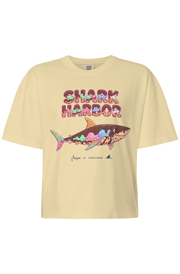 Ice Cream Shark Women 39 s Boxy T Shirt Jaxson Edition