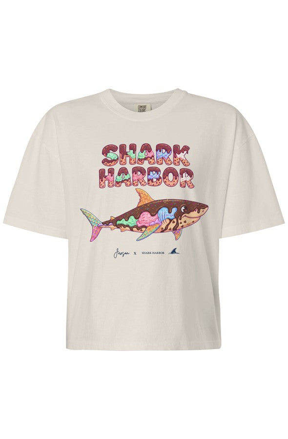 Ice Cream Shark Women 39 s Boxy T Shirt Jaxson Edition