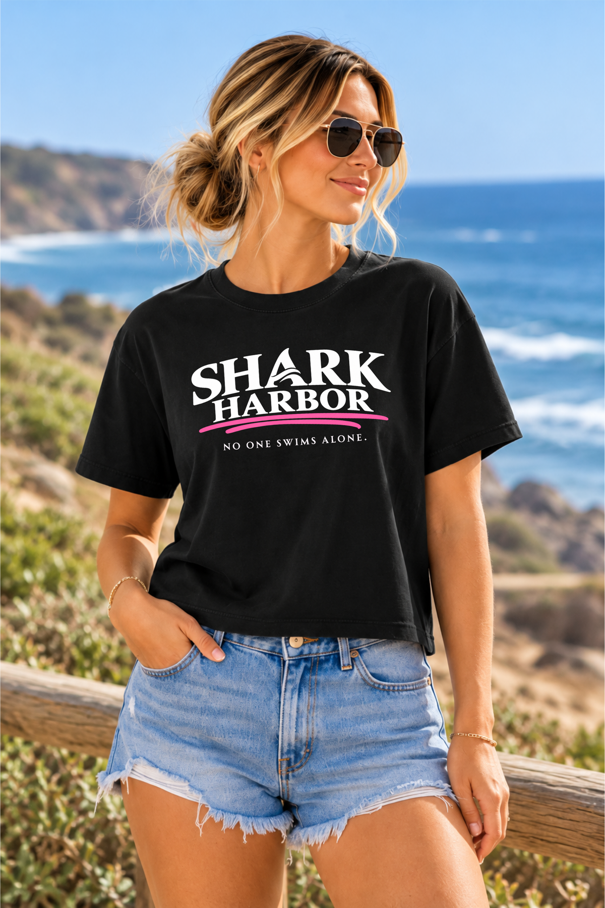 The No One Swims Alone Boxy Tee