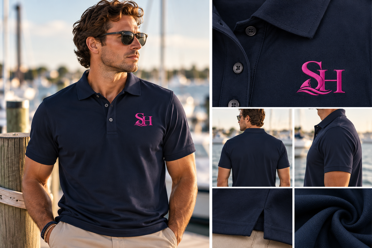 The Shark Harbor Pique Polo